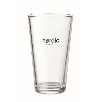 Vaso de cristal reutilizable personalizado